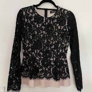 VICI Black Lace Long Sleeve Top